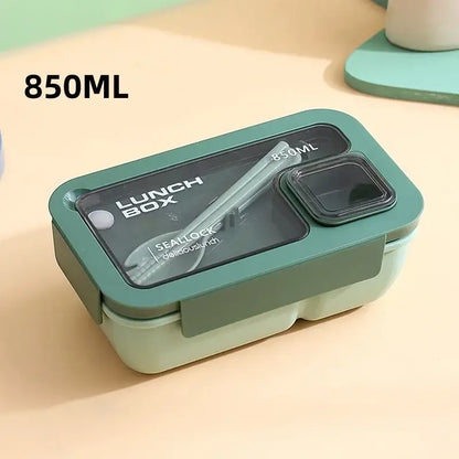 Pastel bento box set with tableware kitchen food container