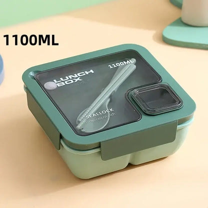 Pastel bento box set with tableware kitchen food container