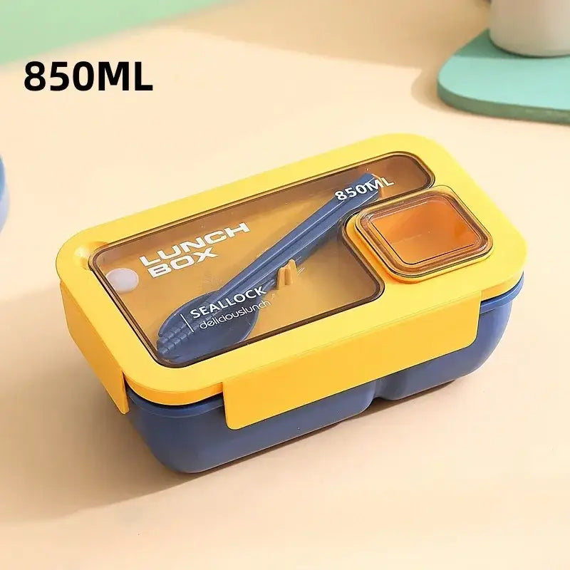 Pastel bento box set with tableware kitchen food container