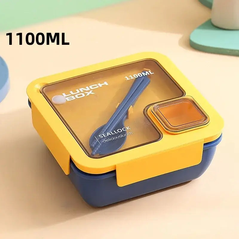 Pastel bento box set with tableware kitchen food container