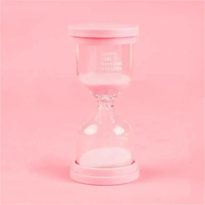 Pastel blue & pink hourglass sand timer set for kids bedroom decor