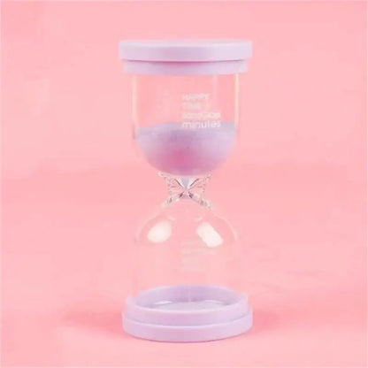 Pastel blue & pink hourglass sand timer set for kids bedroom decor