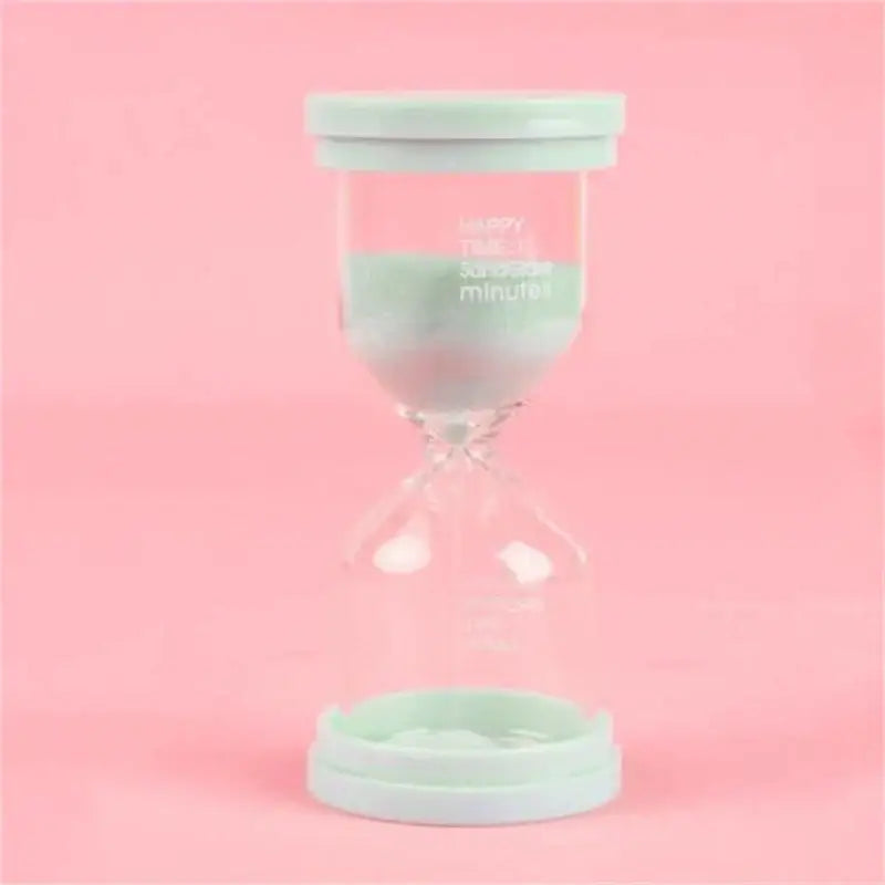 Pastel blue & pink hourglass sand timer set for kids bedroom decor