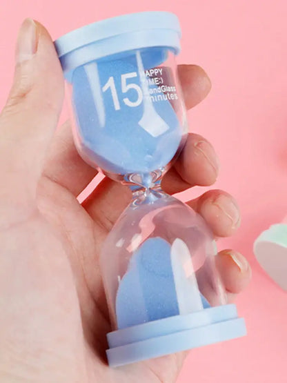 Pastel blue & pink hourglass sand timer set for kids bedroom decor