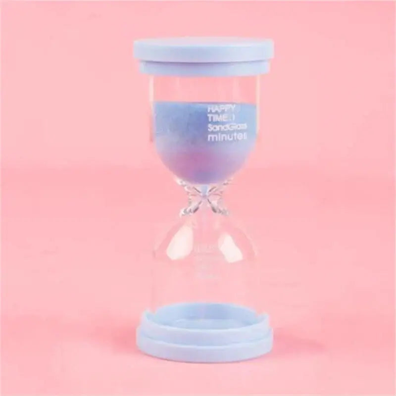 Pastel blue & pink hourglass sand timer set for kids bedroom decor