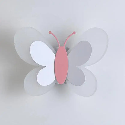 Pastel butterfly girl room lamp creative wall sconce bedroom light