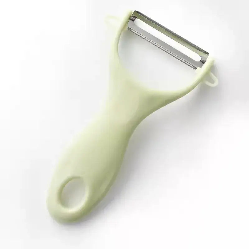 Pastel ceramic kitchen peeler set with stainless steel blades