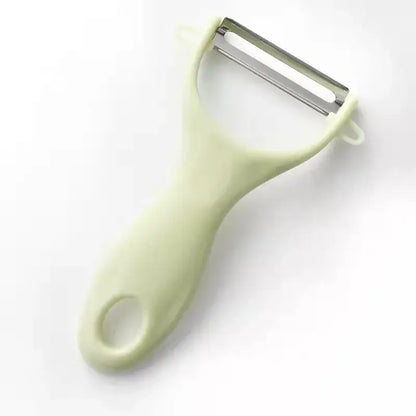 Pastel ceramic kitchen peeler set with stainless steel blades