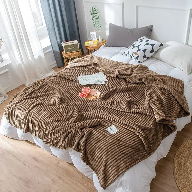 Pastel corduroy cozy hug blanket bedroom soft sweatshirt throw