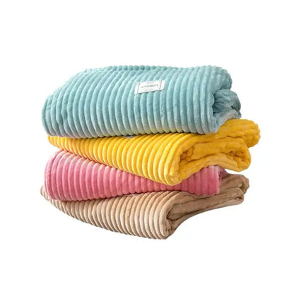 Pastel corduroy cozy hug blanket bedroom soft sweatshirt throw