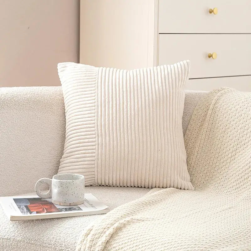 Pastel corduroy striped body pillow bedroom lumbar support