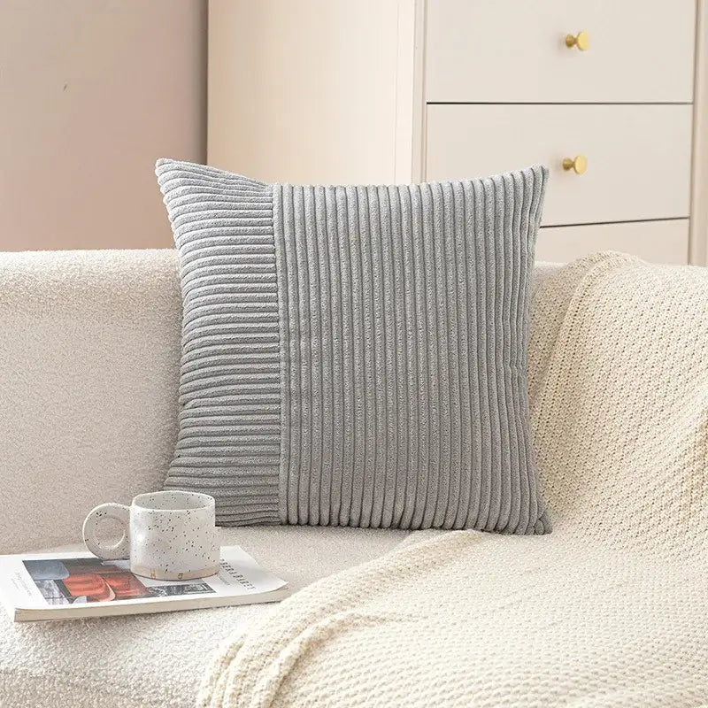Pastel corduroy striped body pillow bedroom lumbar support