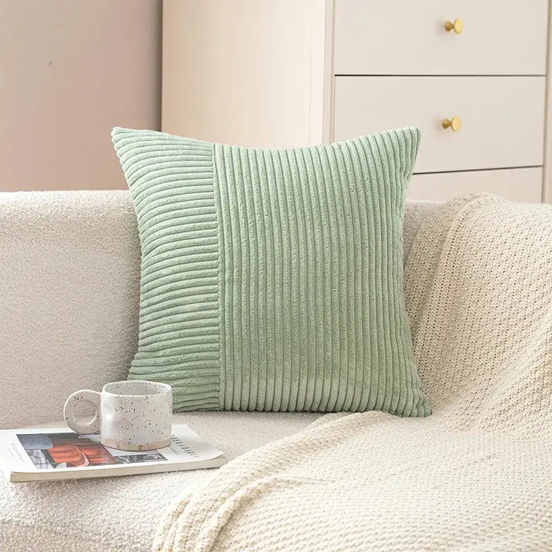 Pastel corduroy striped body pillow bedroom lumbar support