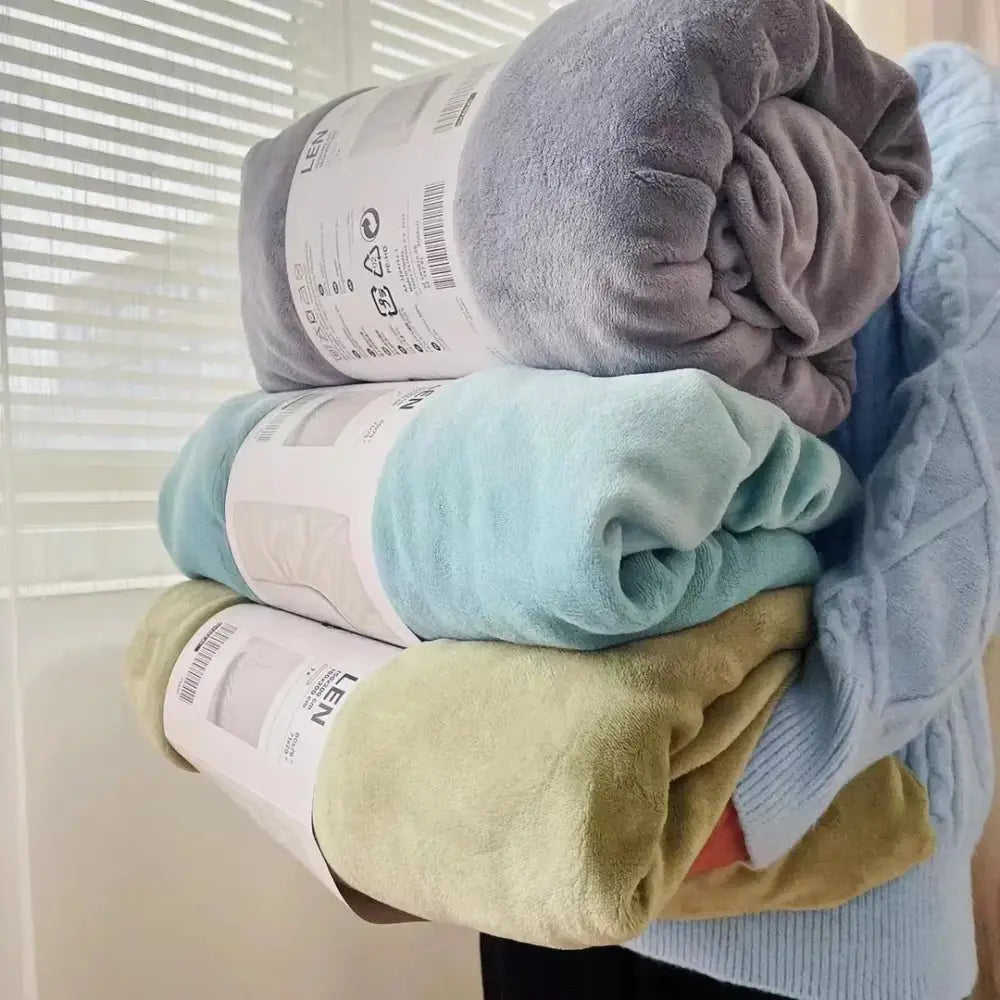 Pastel cozy flannel queen bed sheet bedroom plush mattress cover