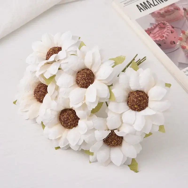 Pastel daisy sunflower bouquet for wedding room decor