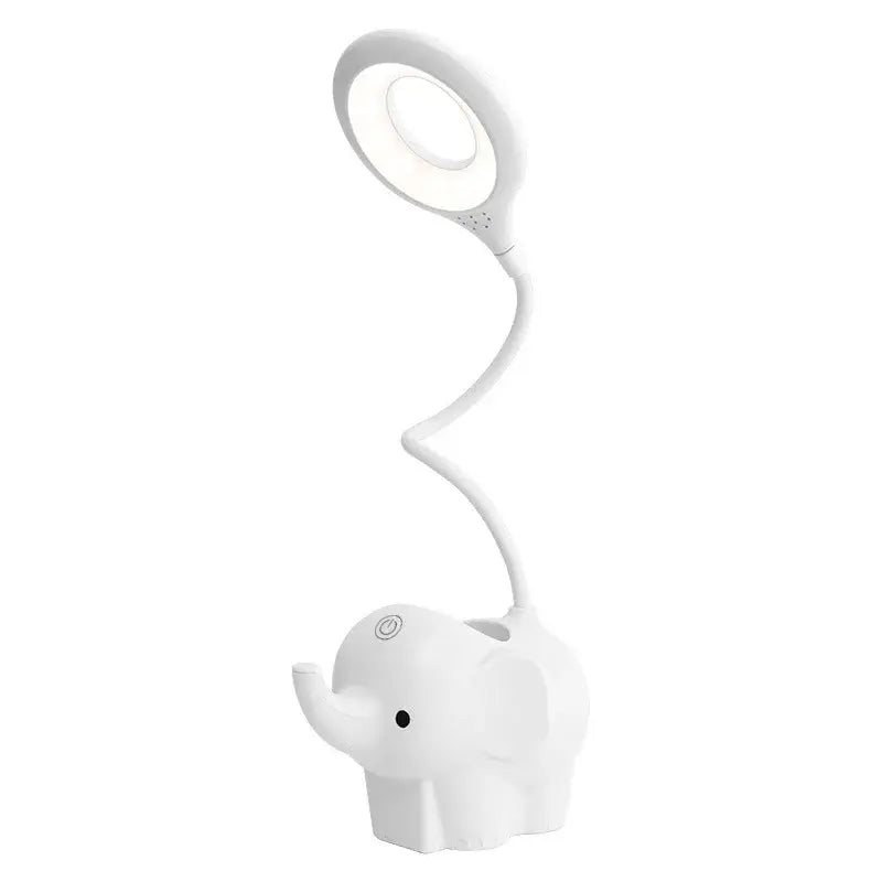 Pastel elephant led table lamp bedroom eye protection learning light