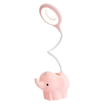 Pastel elephant led table lamp bedroom eye protection learning light
