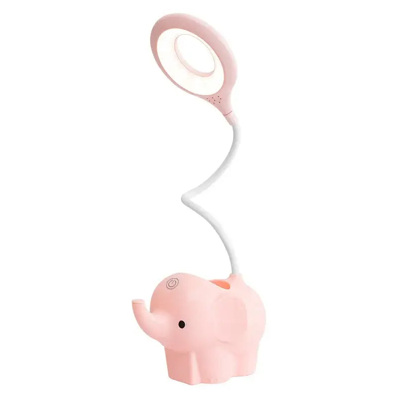 Pastel elephant led table lamp bedroom eye protection learning light