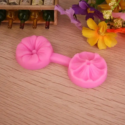 Pastel five petals flower silicone mold kitchen baking tool