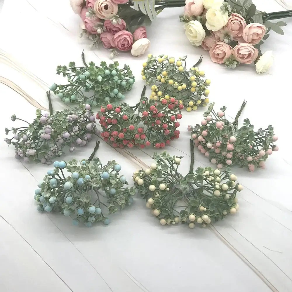 Pastel foam ball artificial flower set living room decor