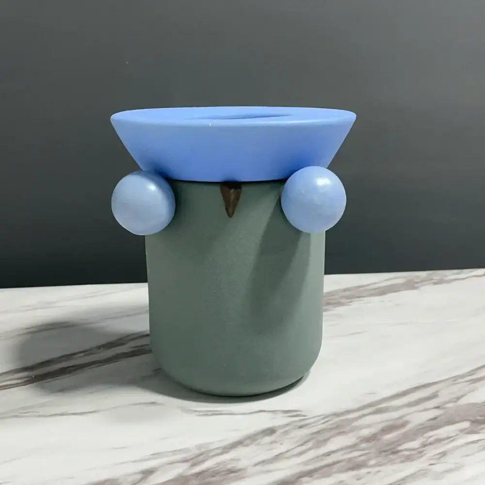 Pastel geometric ball ceramic vase living room decor