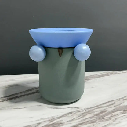 Pastel geometric ball ceramic vase living room decor