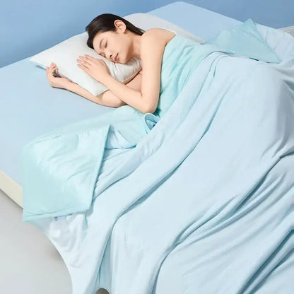 Pastel green summer cooling comforter bedroom quilted bedding