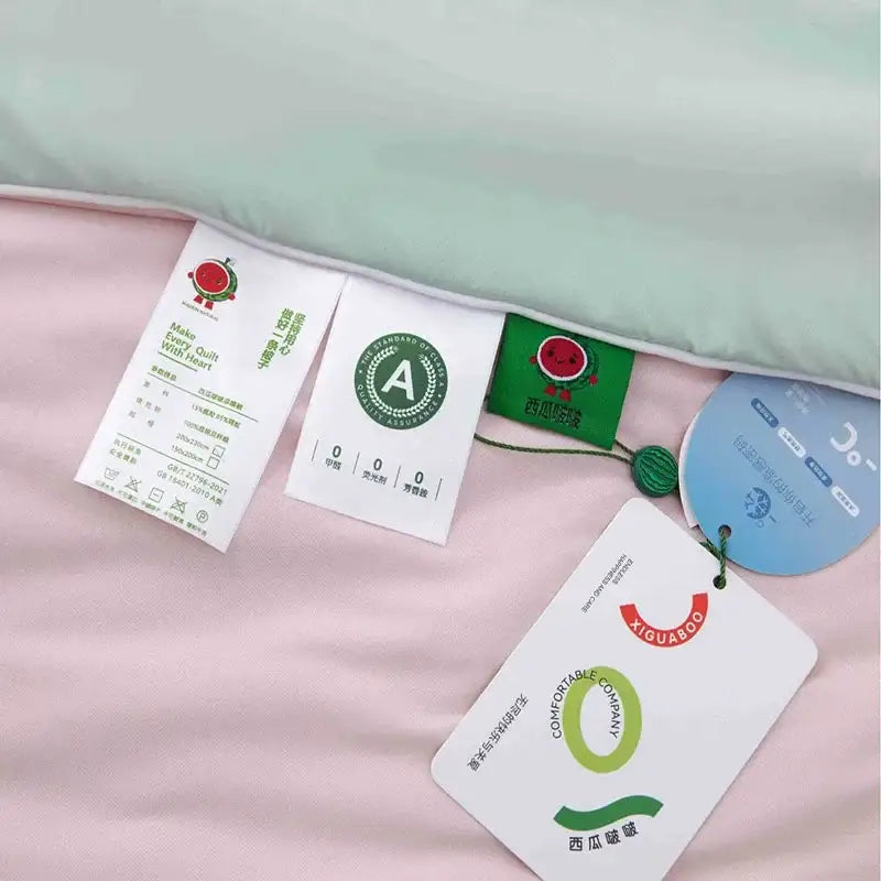 Pastel green summer cooling comforter bedroom quilted bedding