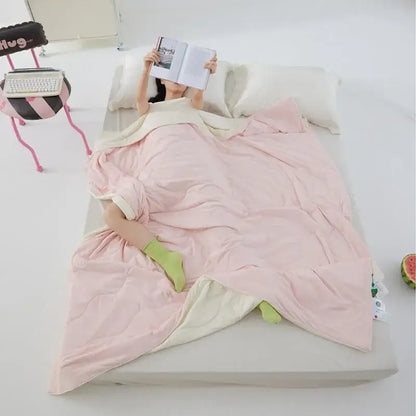 Pastel green summer cooling comforter bedroom quilted bedding