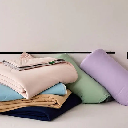 Pastel green summer cooling comforter bedroom quilted bedding