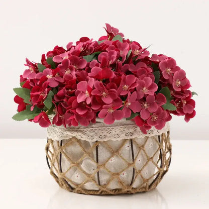 Pastel hydrangea begonia flower dry flower embossing living room decor