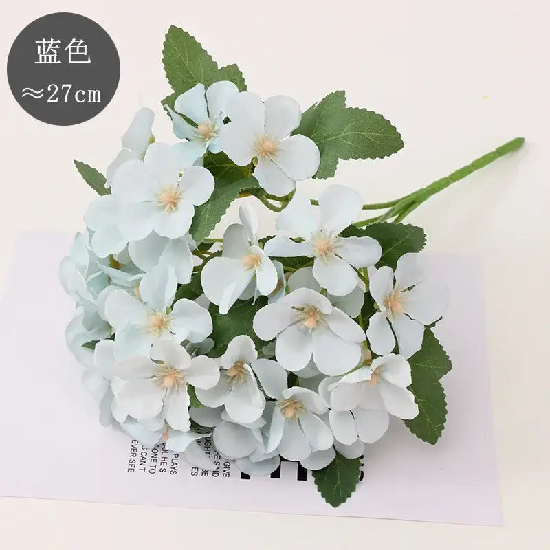 Pastel hydrangea begonia flower dry flower embossing living room decor