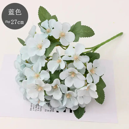 Pastel hydrangea begonia flower dry flower embossing living room decor