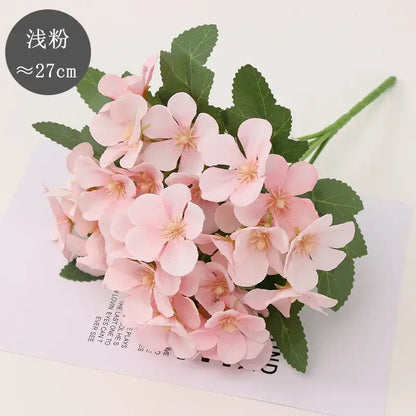 Pastel hydrangea begonia flower dry flower embossing living room decor