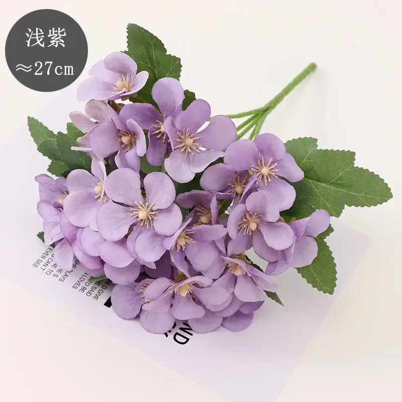 Pastel hydrangea begonia flower dry flower embossing living room decor