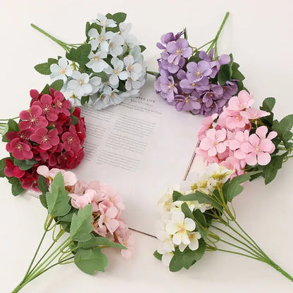 Pastel hydrangea begonia flower dry flower embossing living room decor