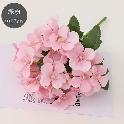 Pastel hydrangea begonia flower dry flower embossing living room decor