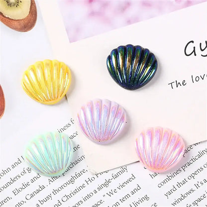 Pastel iridescent pearl shells beach decor embellishments bedroom art