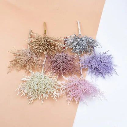 Pastel lavender and mint 10pcs artificial plants for living room decor
