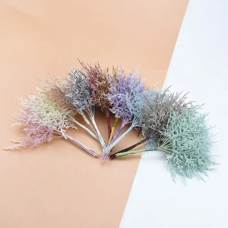 Pastel lavender and mint 10pcs artificial plants for living room decor