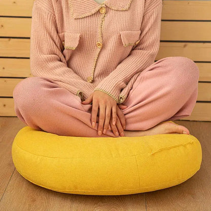 Pastel linen round floor cushion living room meditation pillow
