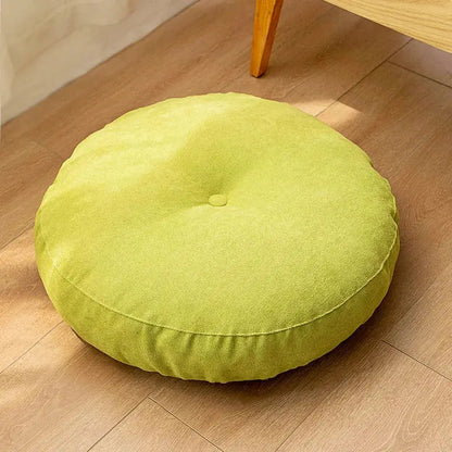 Pastel linen round floor cushion living room meditation pillow