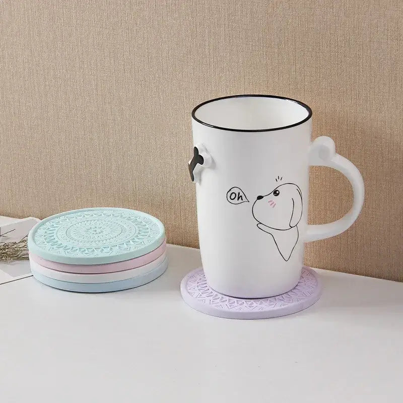 Pastel mandala diatomite round coasters dining room drink mats