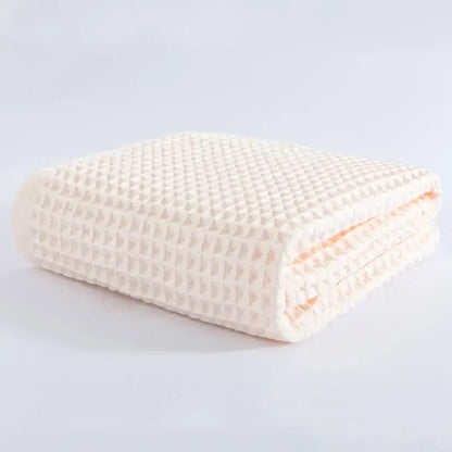 Pastel multi color cotton waffle bath towel set for bathroom