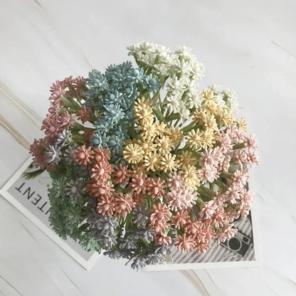 Pastel multi color decorative vase set living room floral decor
