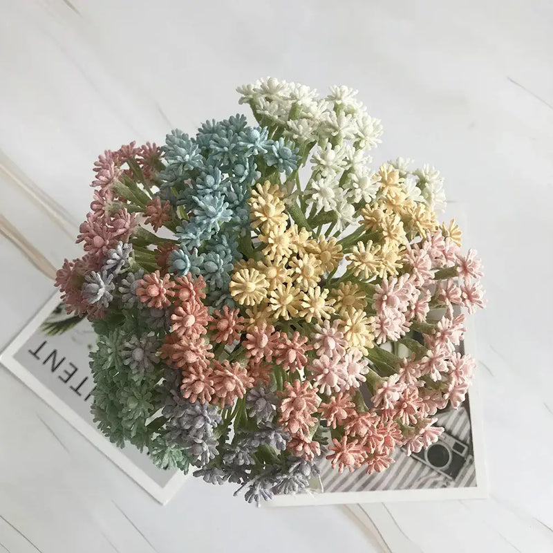 Pastel multi color decorative vase set living room floral decor