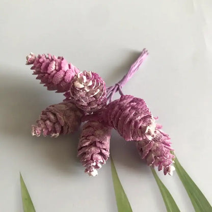 Pastel pinecone artificial flower wreath for living room decor