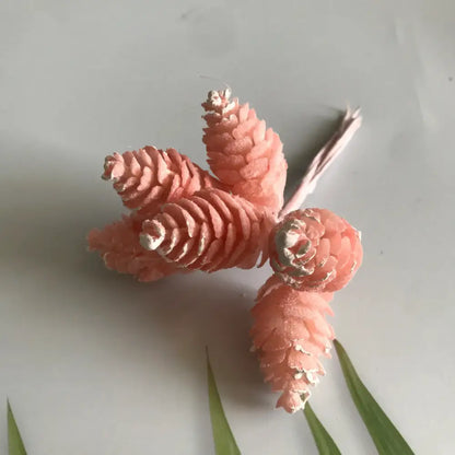Pastel pinecone artificial flower wreath for living room decor