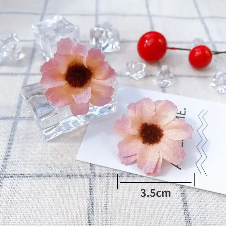 Pastel pink and lavender mini daisy artificial flowers wedding decor