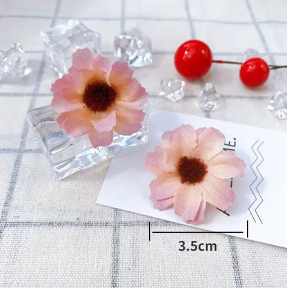 Pastel pink and lavender mini daisy artificial flowers wedding decor